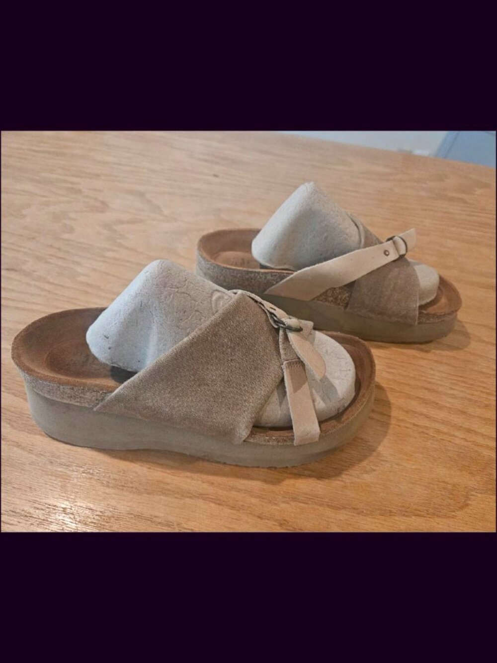 Naot cross top platform sandal 37 W6 - Picture 3 of 8